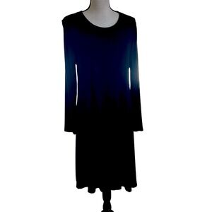 Old Navy Black Swing Dress Long Sleeve Soft Knit size Large